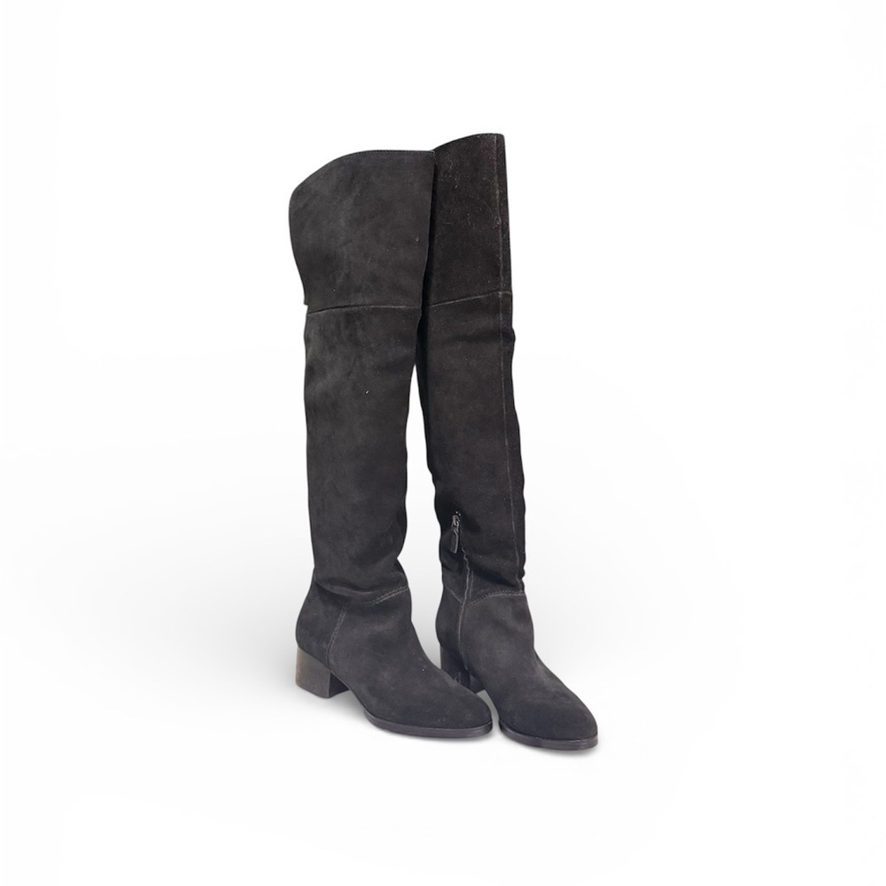 BP Nordstrom Over-the-Knee Boots Suede Leather Black - Picture 2 of 10